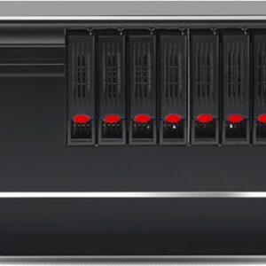 KCMconmey 8 + 1 compartimento DIY NAS Case, 8 x 2,5/3,5 polegadas bandeja + 1 x compartimento interno de 2,5 polegadas. MB MATX/ITX. Fonte de alimentação flexível. USB 3.0 frontal 8 cm Chassis Fan Hot