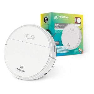 Smart Robô Aspirador Wi-Fi PRA100 Positivo Casa Inteligente, 3 em 1, Varre, Aspira e Passa Pano, Retorna para Base, Controle por Comando de voz ou pelo App, Bivolt – Compatível com Alexa