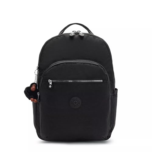 Kipling Mochila para laptop Seoul extragrande de 17 polegadas, Preto verdadeiro 2, Large, Mochila Seoul extragrande para laptop de 43.2 cm, durável, espaçosa com alças acolchoadas