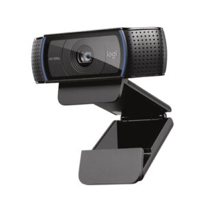 Logitech Webcam C920x HD Pro, chamadas de vídeo Full HD 1080p/30fps, áudio estéreo claro, correção de luz HD, funciona com Skype, Zoom, FaceTime, Hangouts, PC/Mac/Laptop/Macbook/Tablet – Preto