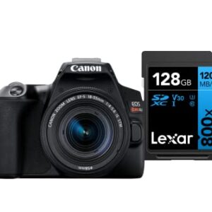 Canon Câmera Digital EOS Rebel SL3 (BKUS) 1855F4STM BR kit com Cartão de Memória Lexar Blue 128GB