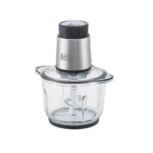 BLACK+DECKER Processador de Alimentos Antiaderente em Inox, Gourmand Gris, Modelo MP300G, 110V