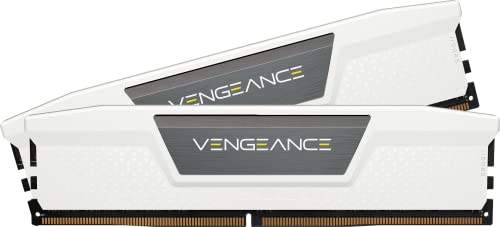 Corsair Memória de computador Vengeance DDR5 RAM 32GB (2x16GB) 5600MHz CL40 Intel XMP iCUE - Branco (CMK32GX5M2B5600C40W)