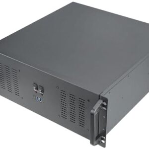 Rosewill Gabinete de servidor 4U para montagem em rack | 11 compartimentos de 3,5, 3 dispositivos 5,25 | Compatível com ATX, CEB | 2 ventoinhas PWM de 120 mm, 2 ventoinhas PWM de 80 mm | 2 USB 3.0, 1