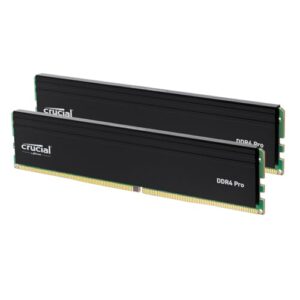 Crucial Kit Pro 64 GB DDR4 RAM (2 x 32 GB), 3200 MHz (ou 3000 MHz ou 2666 MHz) Memória de desktop, compatível com Intel e AMD Ryzen - CP2K32G4DFRA32A