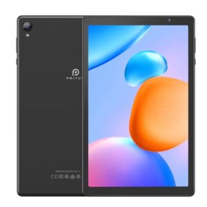 PRITOM Tablets de 10 polegadas, tablet Android 14 TAB10, Quad-Core, WiFi, 32 GB, 6000mAh, tela HD IPS, câmera dupla, Bluetooth (cinza)