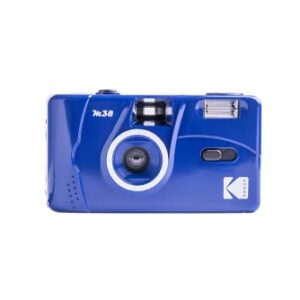 Kodak Câmera de filme M38 35 mm – Sem foco, potente flash embutido, fácil de usar (azul clássico)