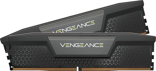 CORSAIR Memória Vengeance DDR5 RAM 128GB (2x64GB) 6400MHz CL42-52-52-104 1,35V Intel XMP 3.0 Desktop Computer Memory – Preto (CMK128GX5M2B6400C42)