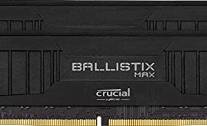 Crucial Ballistix MAX 4400 MHz DDR4 DRAM Kit de memória para jogos de mesa 32 GB (16 GB x 2) CL19 BLM2K16G44C19U4B (Preto)