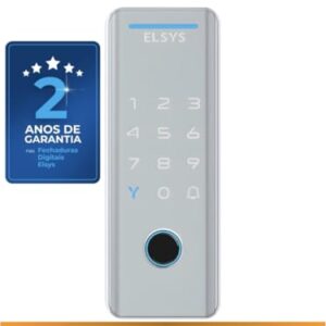 Fechadura Digital de Sobrepor, Abertura por senha ou tag, Tecno, Prata, DS4100V, Elsys