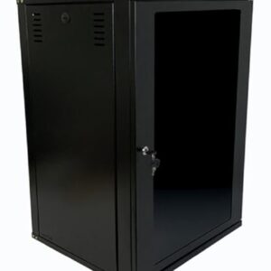 Mini Rack De Parede 16U Profundidade 470mm Padrão 19 Polegadas Visor Acrílico Fume