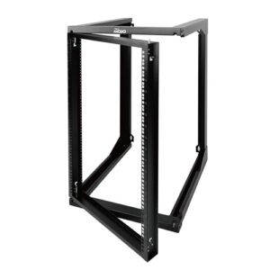 Tecmojo Rack de montagem de parede 18U, rack de servidor, rack de servidor de estrutura aberta, rack de rede para computador/AV/dados/TI/equipamentos de mídia, 61 cm de profundidade, 40,6 cm de
