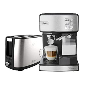 Kit Inox Cafeteira Espresso Nova Primalatte e Torradeira Oster - 127V