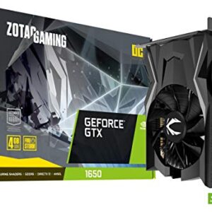 ZOTAC GAMING GeForce GTX 1650 OC 4GB GDDR6 128-bit Placa de vídeo para jogos, super compacta, ZT-T16520F-10L