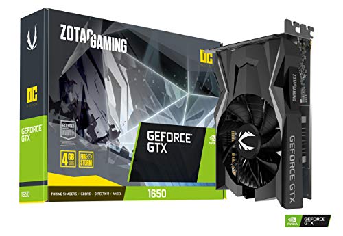 ZOTAC GAMING GeForce GTX 1650 OC 4GB GDDR6 128-bit Placa de vídeo para jogos, super compacta, ZT-T16520F-10L