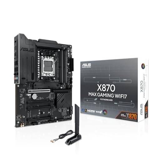 ASUS Placa mãe X870 MAX Gaming WIFI7 AMD AM5 ATX, 12+2+1 80A DrMOS, DDR5, PCIe 5.0 x16 Q-Release, 3X M.2, Wi-Fi 7 Q-Antenna, LAN 2,5 GB, USB4® Type-C®, USB-C® 20Gbps, BIOS Flashback™, Aura Sync