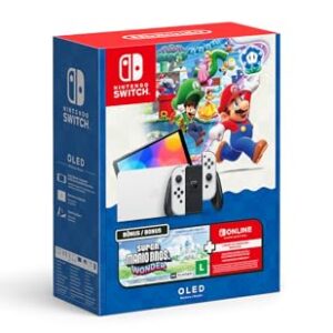 Bundle Nintendo Switch OLED + Super Mario Bros. Wonder + 3 Meses de Assinatura Nintendo Switch Online