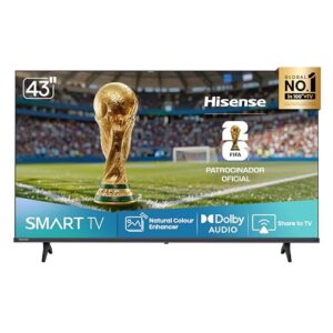 Hisense Smart TV FHD 43" Polegadas 43A4NV com HDR10, DTS Virtual X, Compatibilidade Alexa e Google Home
