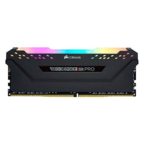 Memória para computador de mesa Corsair Vengeance RGB de 16 GB (2 x 8 GB), DDR4, 2666 MHz, C16, preto