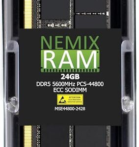 NEMIX RAM 24 GB (1 x 24 GB) DDR5 5600 MHZ PC5-44800 ECC SODIMM MSE44800-24