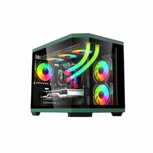 Gabinete Gamer Acer V951 BK, Preto, Lateral e Frontal em vidro temperado Visão 270º panorâmico, Chassis 0,80mm SPCC, compartimento isolado para fonte, 415mm de Espaço reservado para placa de vídeo
