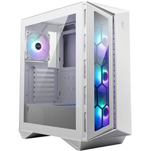 GABINETE MSI MPG GUNGNIR 110R Gaming WHITE, 3x120mm ARGB PWM Fan Frontal, 1x120mm ARGB PWM Fan Posterior, Vidro Temperado, Mid-Tower, ATX, Micro-ATX, Mini-ITX, 306-7G10W21-W57