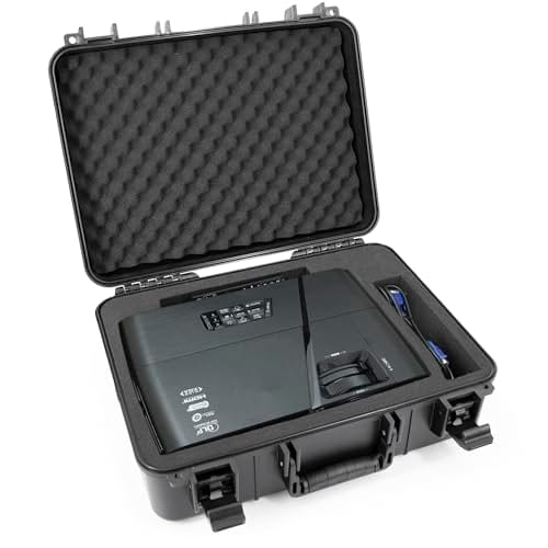 Capa rígida projetora de vídeo Casematix com espuma personalizável compatível com modelos Epson VS240 , EX3240 , VS345, VS340 , VS335W, EX7240 Pro, EX5240 Pro