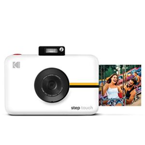KODAK Step Touch | Câmera digital de 13 MP e impressora instantânea com tela sensível ao toque LCD de 3,5 polegadas, vídeo HD de 1080p – Suíte de edição, tecnologia Bluetooth e Zink Zero Ink | Branco