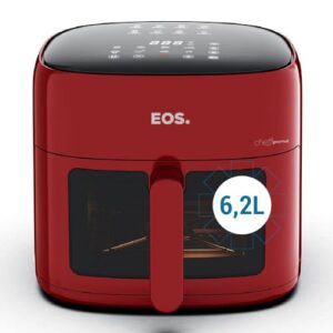 Fritadeira Sem Óleo Air Fryer Eos Chef Gourmet 6.2 Litros Compacta Digital Vermelho Eaf60v 220v
