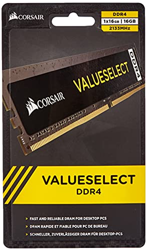 Corsair CMV16GX4M1A2133C15 Série Value Select 16GB (1x16GB) DDR4 2133MHz (PC4-17000) CL15 DIMM