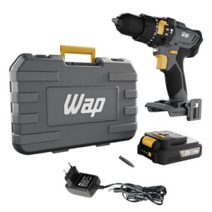 WAP Parafusadeira e Furadeira com Impacto à Bateria 3/8" 21V K21-ID01, com Maleta Organizadora, Torque 21 Níveis, Bivolt