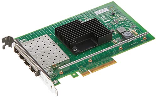Intel Adaptador de rede Ethernet convergente X710-DA4 (X710DA4FH), preto, verde