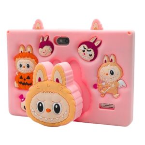 Tablet Infantil Kids E15 Tela 7" IPS 128GB / 8GB RAM Bateria 4000 mAh, Câmera 8MP, Android 12 com Capa Silicone e Alça para Entretenimento e Jogos (Rosa)