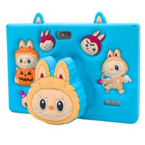 Tablet Infantil Kids E15 Tela 7" IPS 128GB / 8GB RAM Bateria 4000 mAh, Câmera 8MP, Android 12 com Capa Silicone e Alça para Entretenimento e Jogos (Azul)