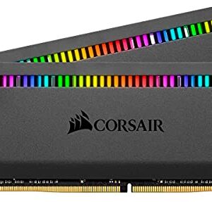 Corsair Dominator Platinum RGB 16 GB (pacote com 2), total de 32 GB, DDR4 3600 (PC4-28800) C18 1,35V AMD Optimmised Memory - Preto