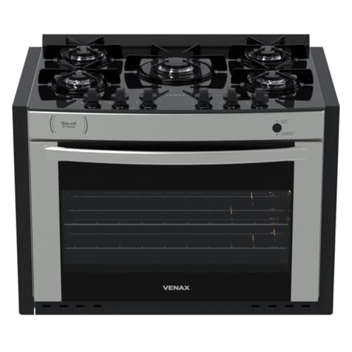 Fogao A Gas De Embutir Gaudi Prisma Vitreo Bl 5q Inox Gas Glp