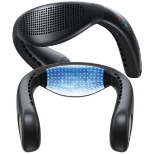 TORRAS COOLiFY Air 2025 Ventilador de pescoço atualizado ar condicionado, duplo fluxo de ar Pro Cooling, ventilador portátil ultraleve recarregável, ventilador de refrigeração pessoal essencial de