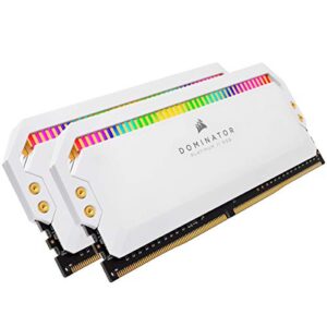 Memória Corsair Dominator Platinum RGB - 16GB (2x8GB), DDR4, 3600Mhz, C18, Branco - CMT16GX4M2C3600C18W