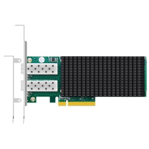 GLOTRENDS Placa de rede Ethernet ST7341 de 2 portas 25G SFP28 com controlador Intel E810-XXVAM2, interface PCIE 4.0 X8, suporta Windows 11/10/Windows Server/Linux/RHEL/SLES/Ubuntu/Debian/Freebsd