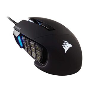 Mouse Gamer Corsair Scimitar ELITE RGB 17 Botões 18000DPI MOBA/MMO Preto - CH-9304211-NA