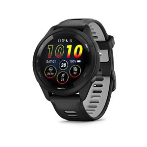 Garmin Relógio Forerunner 265 Music Preto 46mm com Monitor Cardíaco de Pulso e GPS