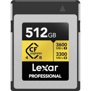 Lexar Cartão de memória profissional CFexpress 4.0 Type-B Série Gold - 512 GB