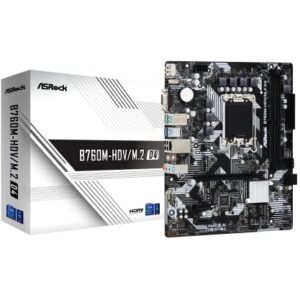 Placa Mãe ASRock B760M-HDV/M.2 D4, Chipset B760, Intel LGA 1700, mATX, DDR4 - B760M-HDV/M.2 D4