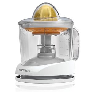 BLACK+DECKER Espremedor de frutas cítricas elétrico de 947 ml, CJ625, ativado por pressão, controle de polpa ajustável, seguro para lava-louças