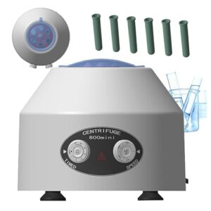 HDaspijh Centrífuga elétrica de laboratório, máquina centrífuga PCR de baixa velocidade de 4000 RPM, soro isolado de laboratório de centrífuga de plasma para tubo de centrífuga de 5/10/15mL, intervalo