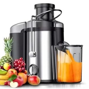 Centrífuga Alimentos Elétrica Juicer Suco Frutas 800w Inox Cor Preto E Inox (Voltagem - 220V)