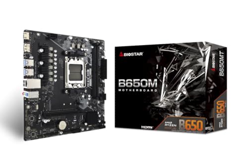 Placa mãe AM5 Biostar B650MT (M-ATX/DDR5/M.2/USB-C)