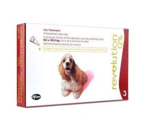 Antipulgas Zoetis Revolution para Cães 10,1 até 20kg - 3 Pipetas