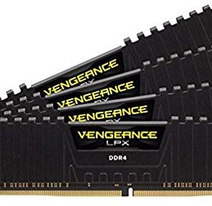 Memória Corsair Vengeance LPX - 128GB(4x32GB), DDR4, 3600Mhz, C18, Preto - CMK128GX4M4D3600C18
