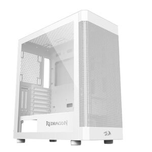 Gabinete Gamer Redragon Aeroglass - Mid Tower, USB 3.0+2.0x2, Lateral Vidro - Branco